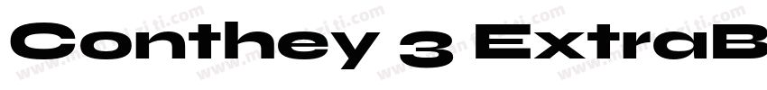 Conthey 3 ExtraBold 3字体转换